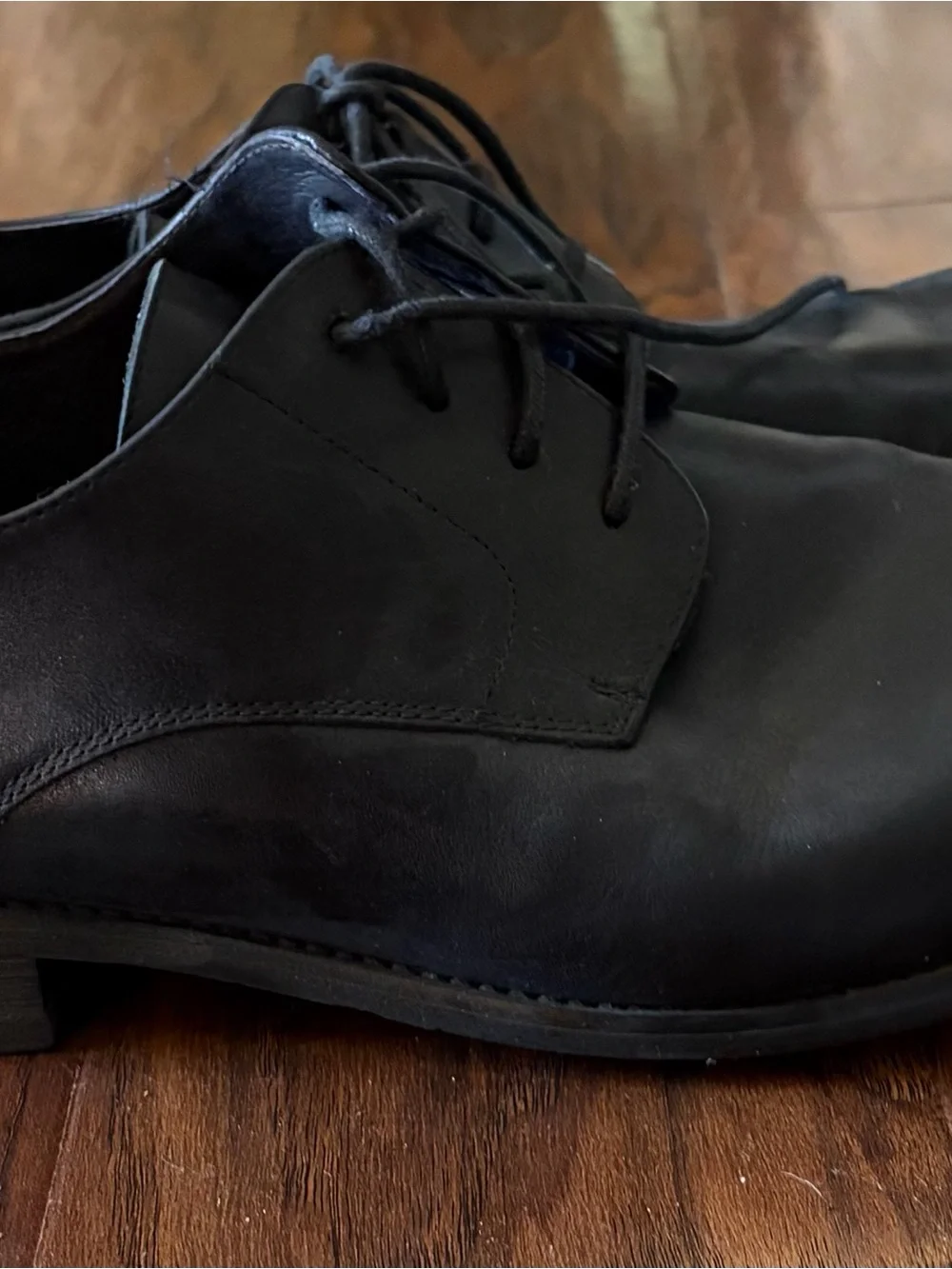 Bruno Magli Black Leather Derby Shoes